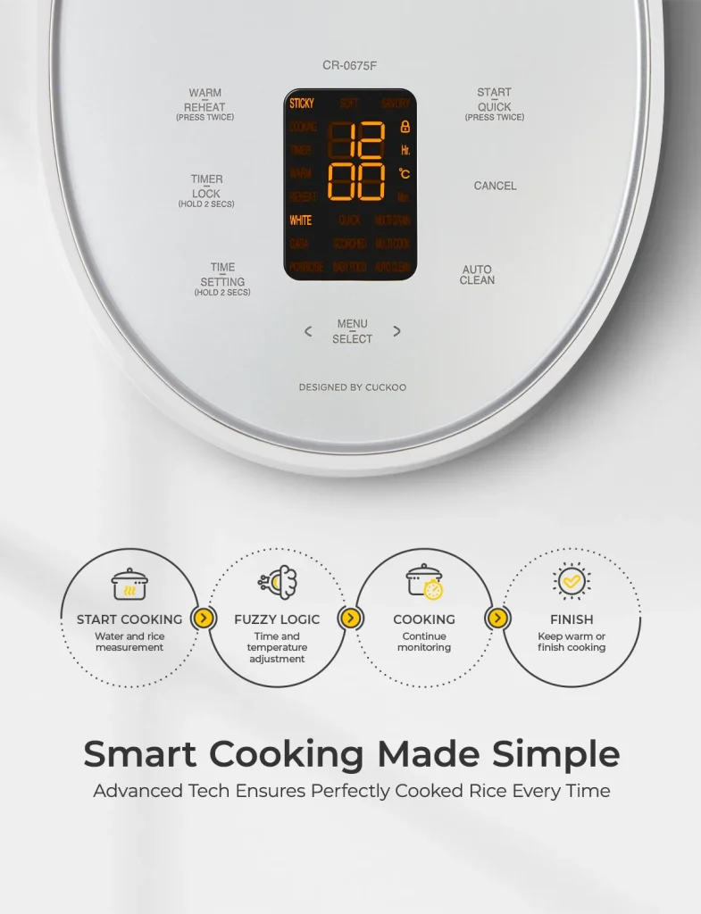 CR-0675F CUCKOO 6-Cup Micom Rice Cooker Non stick